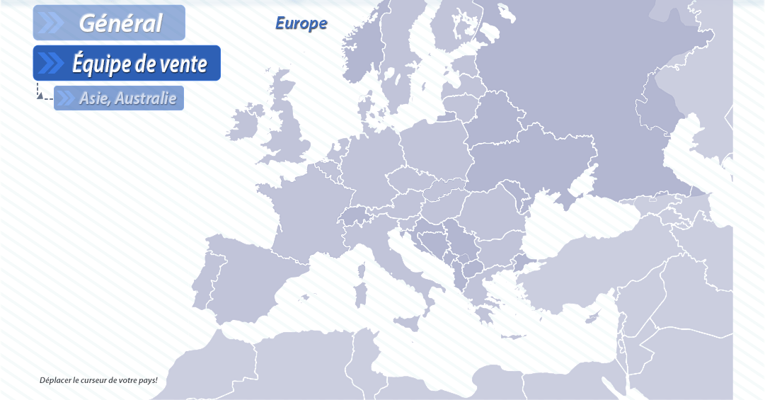 Just move the cursor over your country!